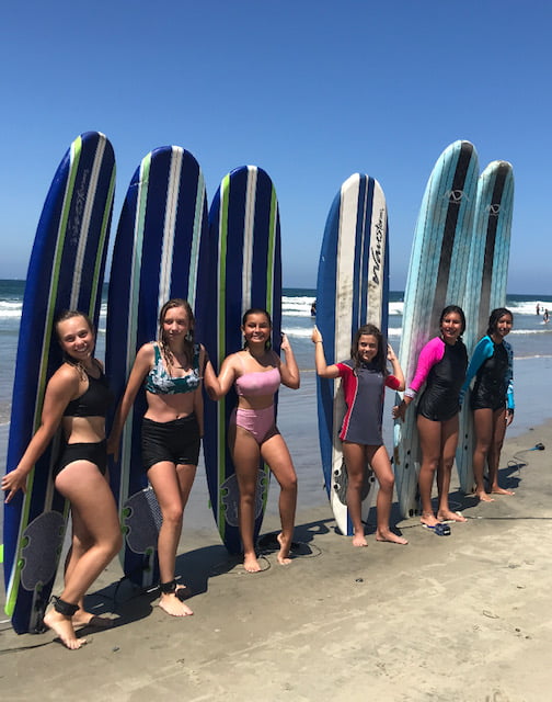 group surf lessons in Oceansdie